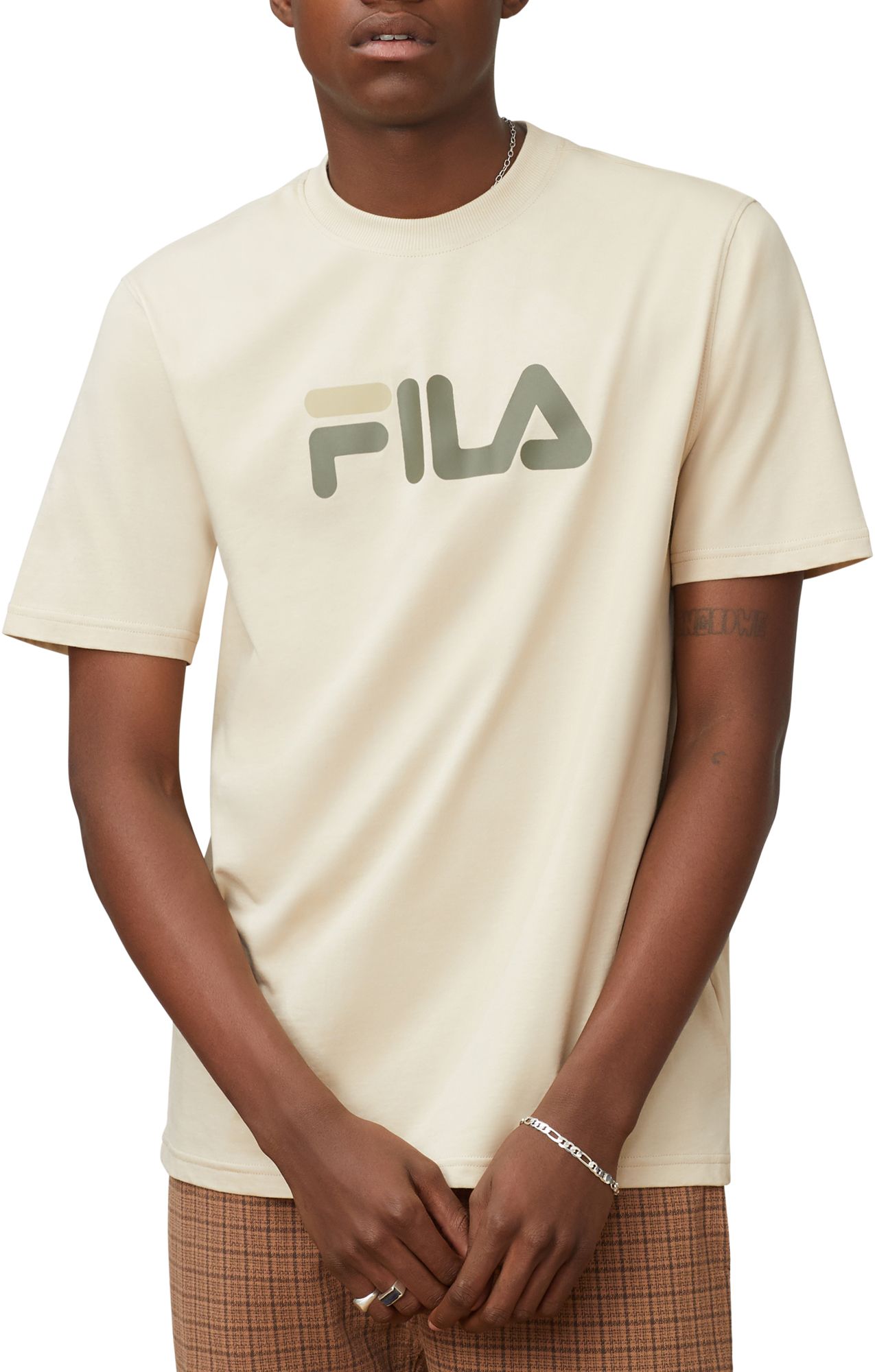 beige fila shirt