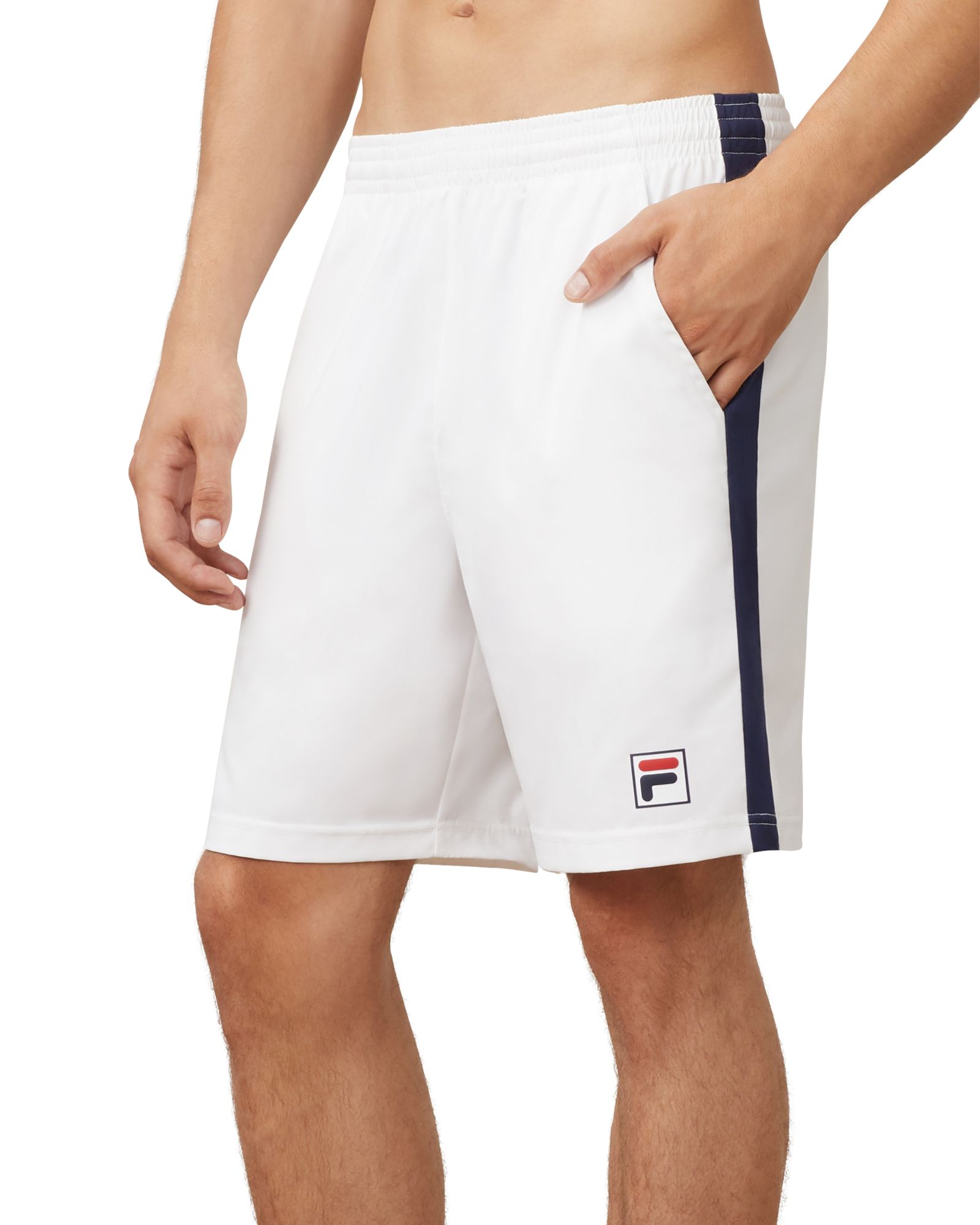 mens white fila shorts
