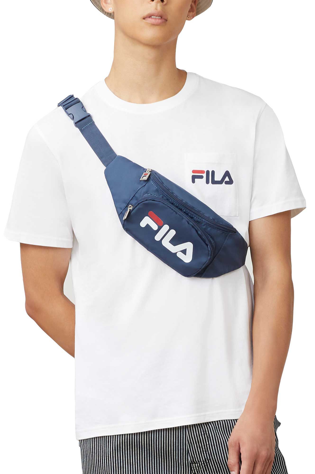 navy blue fila fanny pack