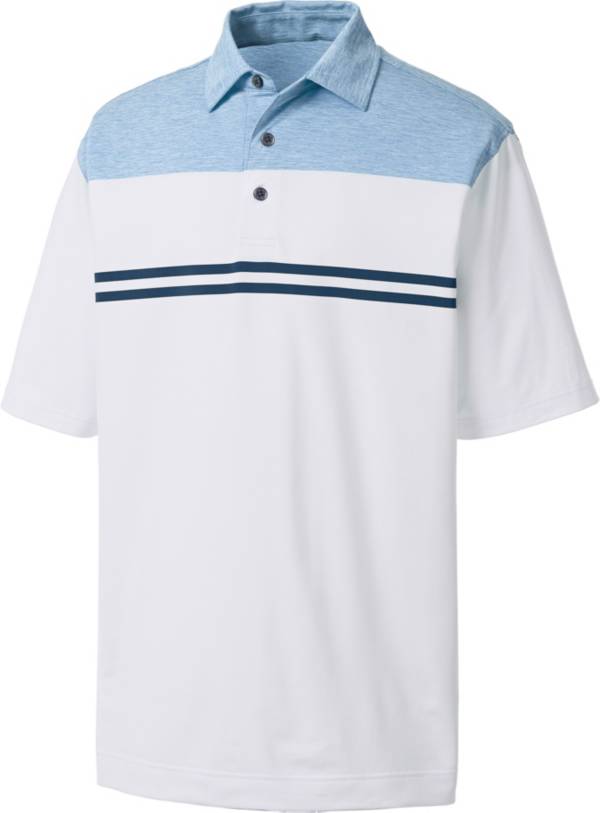 footjoy heather colour block lisle golf polo shirt