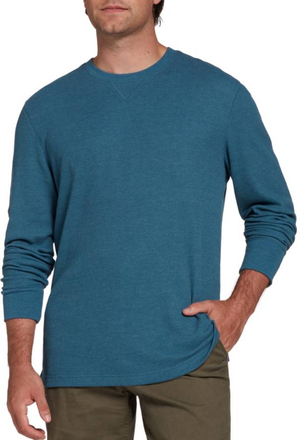 Men's Classic Fit Waffle-Knit Heavy Thermal Shirt (Small, Black