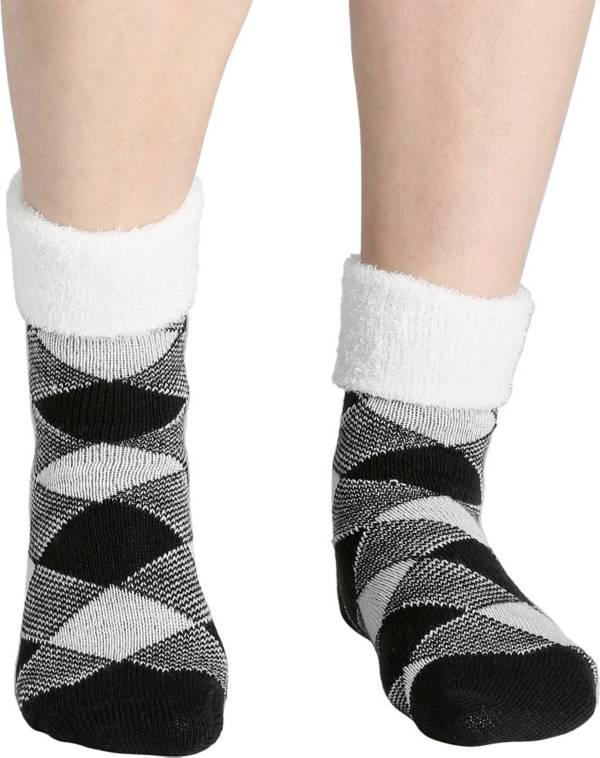 Field & Stream Women's Cozy Cabin Buff Check Fold Socks