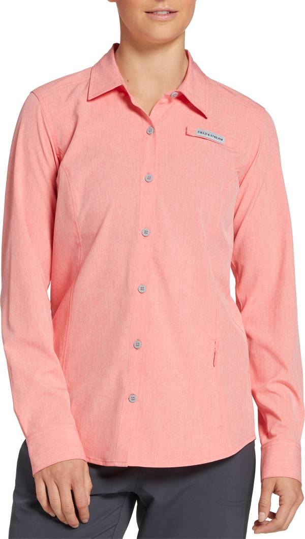 Field Stream Women S Deep Runner Stretch Button Down Long Sleeve Fishing Shirt Dick S Sporting Goods
