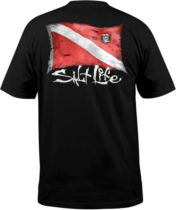 Salt Life Men's Weathered Dive Flag Pocket TShirt Dick's Sporting Goods