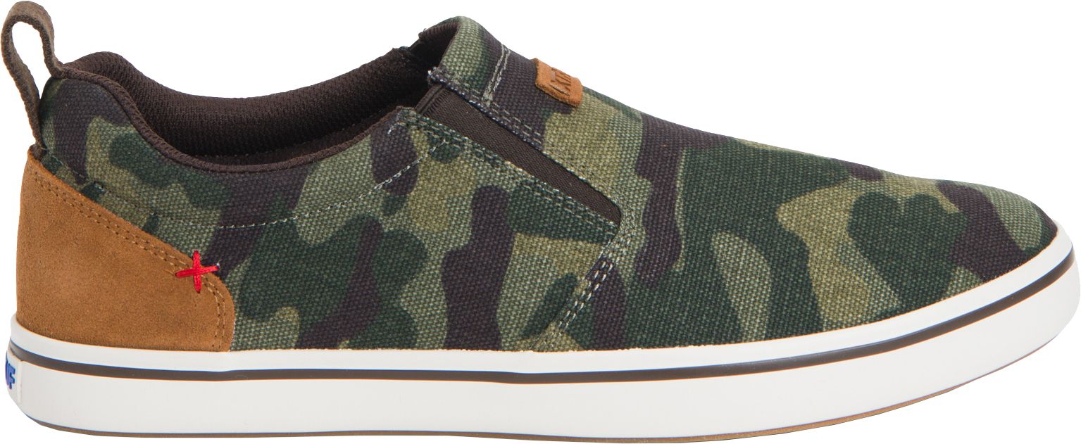 camo canvas slip on shoes