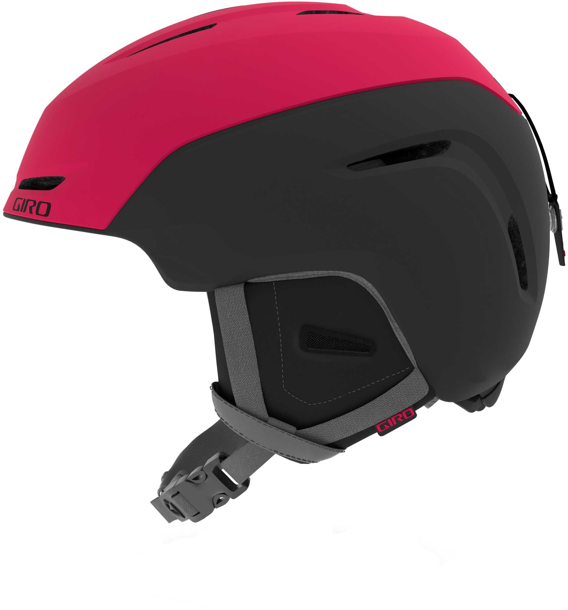 pink snow helmet