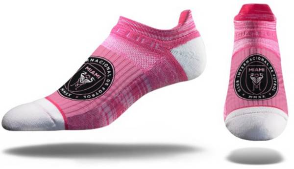 Strideline Inter Miami CF No Show Pink Crew Socks