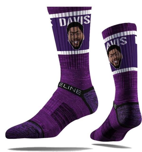 Strideline Los Angeles Lakers Anthony Davis Purple Crew Socks