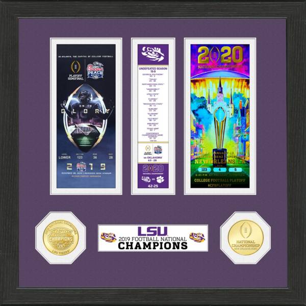 Highland Mint 2019 National Champions LSU Tigers Standard Ticket Frame