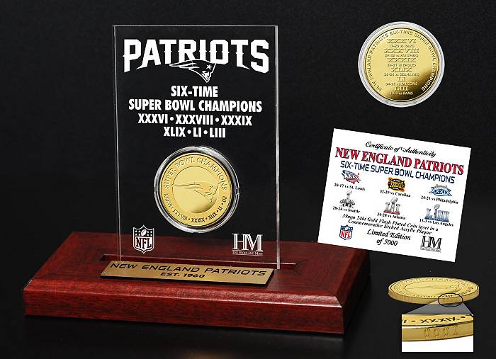 Boston Red Sox 9-Time Champions Acrylic Gold Coin