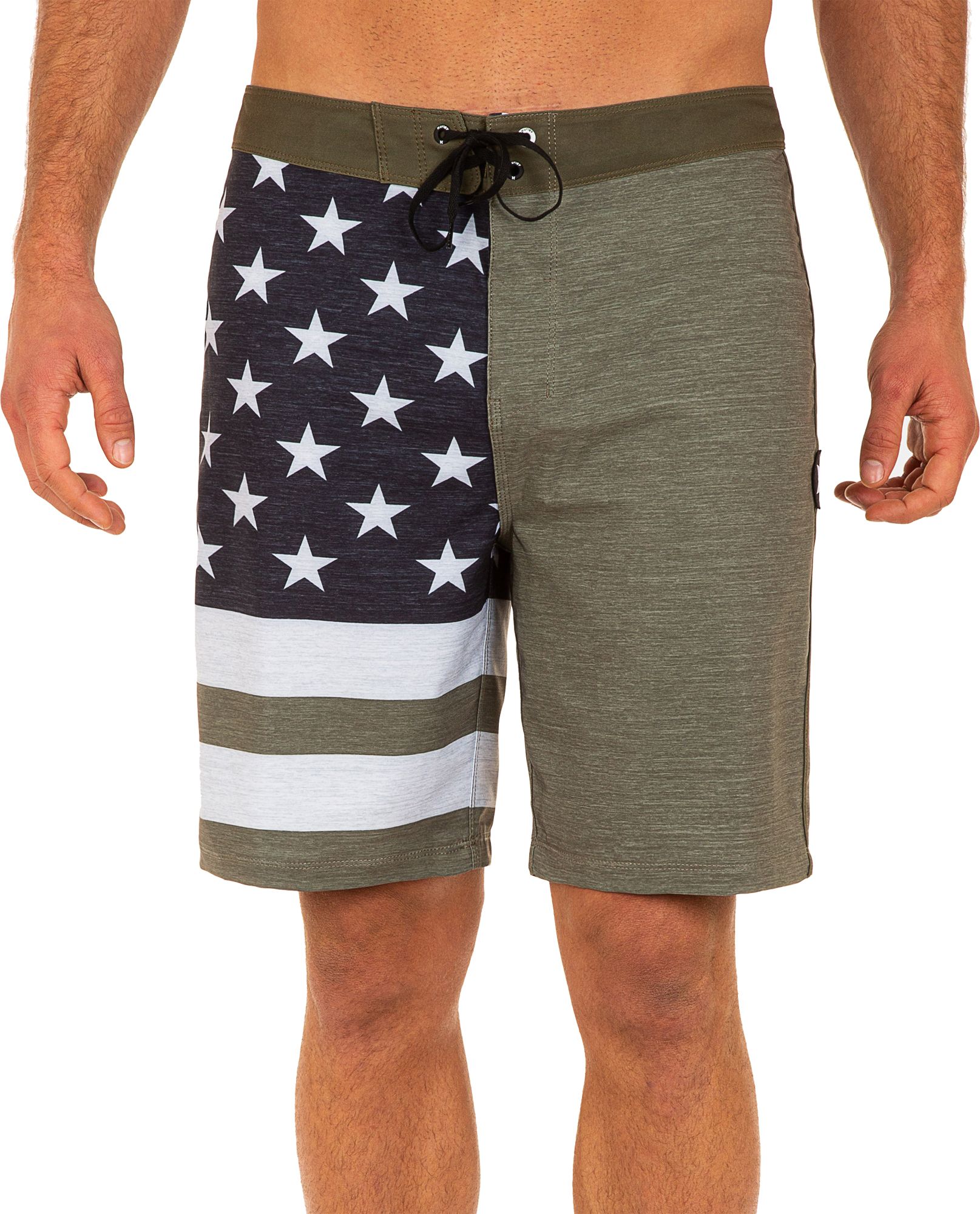 hurley black american flag board shorts