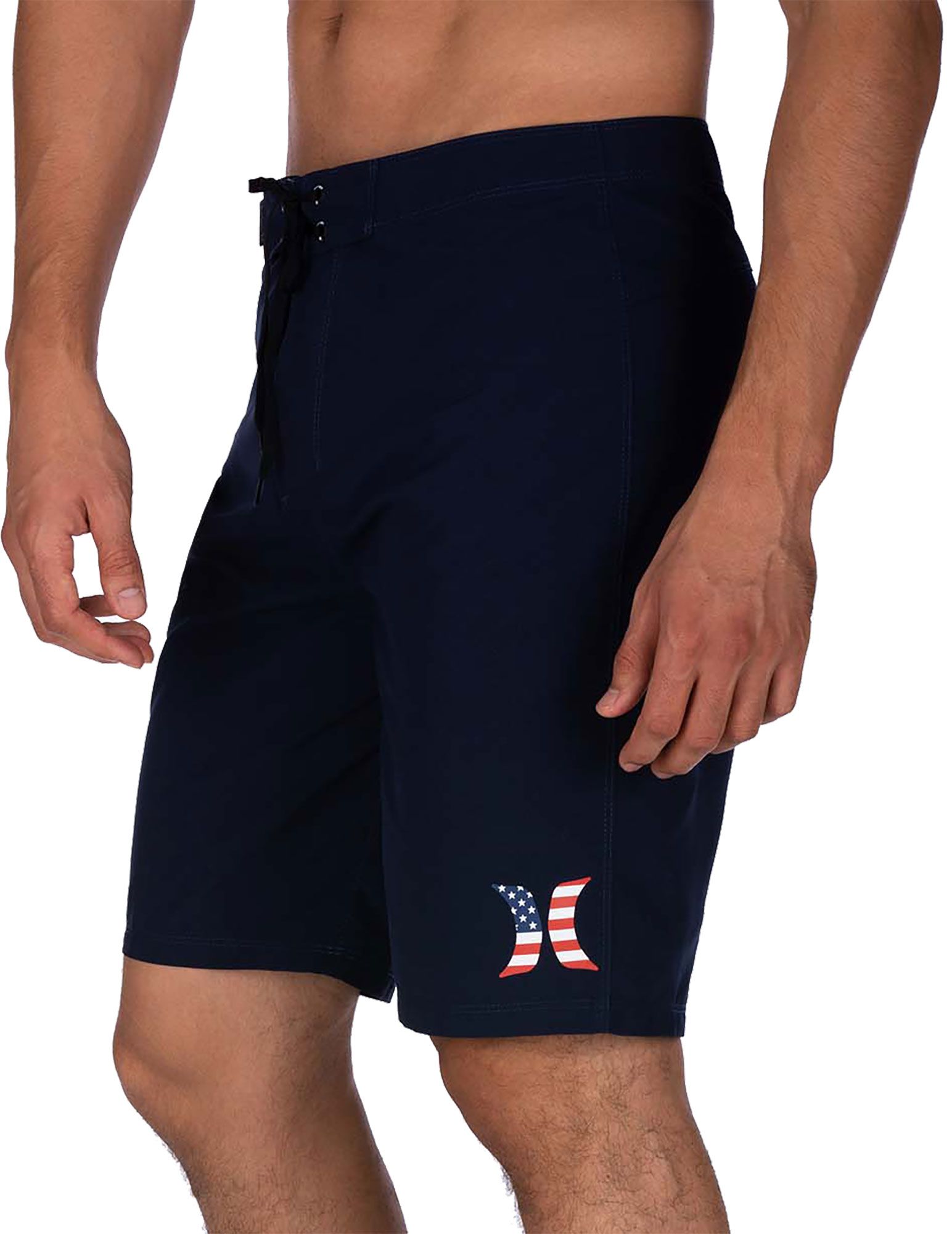 hurley black american flag board shorts