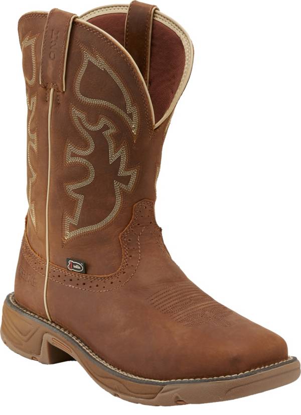 Justin Men's Stampede Rush Waterproof Steel Toe Western Work Boots