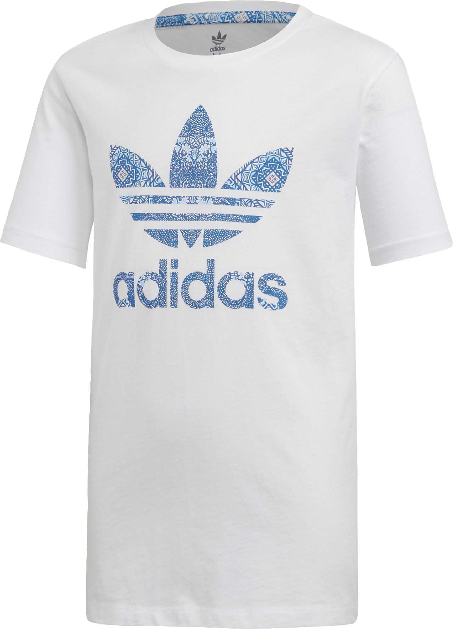 girls white adidas t shirt