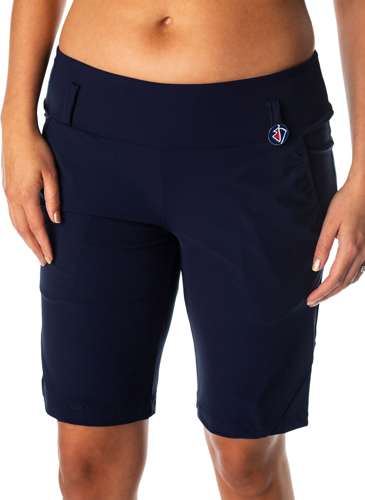 womens navy golf shorts