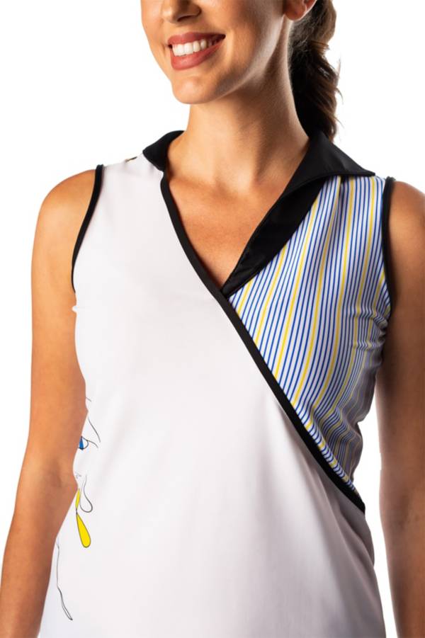 SwingDish Women's Harper Sleeveless Golf Polo