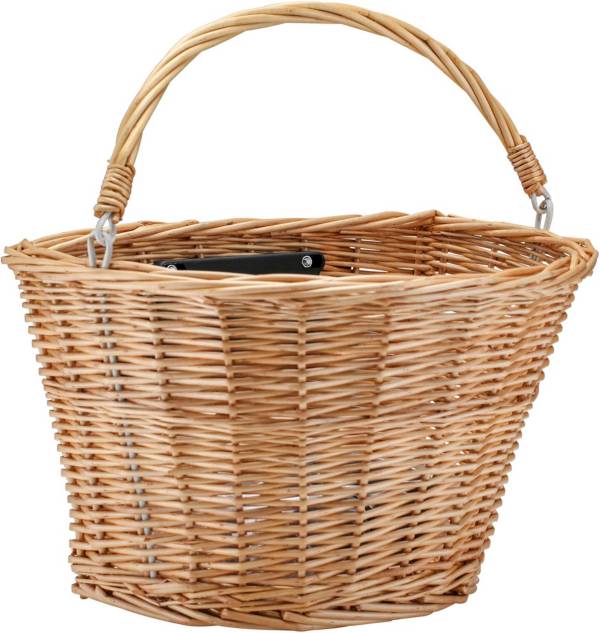 Wicker bicycle discount basket with lid