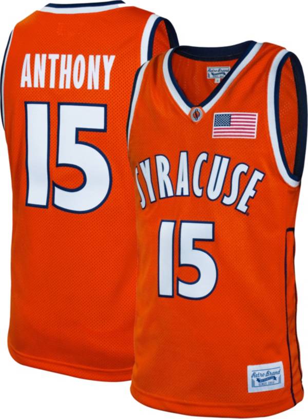 Original Retro Brand Men's Carmelo Anthony Syracuse Orange #15 Orange Retro  Basketball Jersey