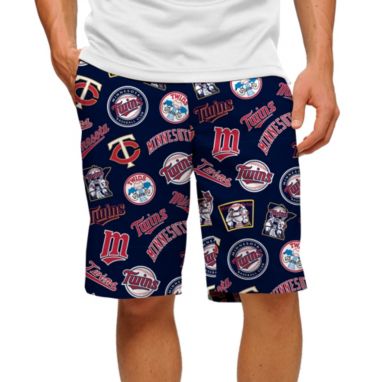 sorry, Loudmouth Golf Men's Minnesota Twins Navy Retro Stretchtech Performance Golf Shorts is currently out of stock