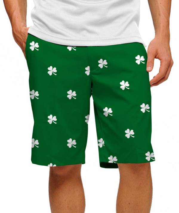 Loudmouth Men's Shamrock Stretch Tech Golf Shorts