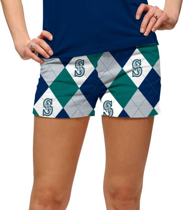 Loudmouth Golf Women's Seattle Mariners Navy Argyle Performance Shorts product image
