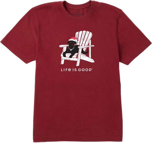 Life is Good Men's Winter Dog Crusher Short Sleeve T-Shirt