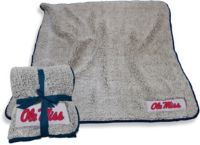 University of Mississippi Ole Miss Rebels 2024 Logo Helmet Hoop Fleece Throw Blanket