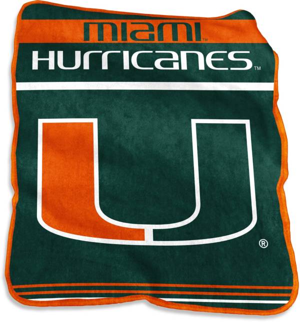 Logo Brands Miami Hurricanes 50'' x 60'' Game Day Throw Blanket product image
