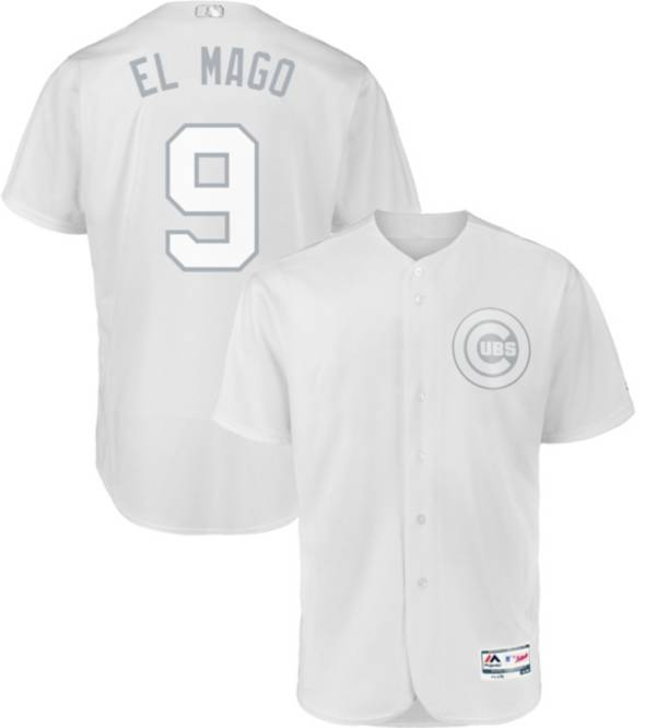 Majestic Men's Replica Chicago Cubs Javier Baez 2019 Players Weekend Cool Base White Jersey