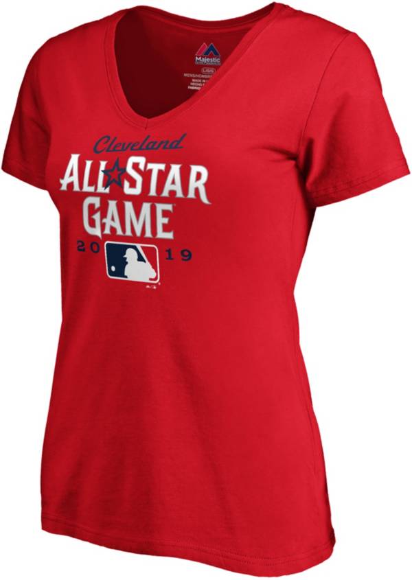Majestic Women's 2019 MLB All-Star Game Red V-Neck T-Shirt