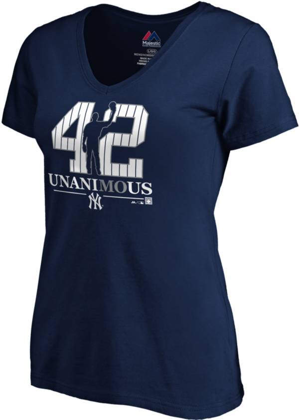 Majestic Women's New York Yankees Mariano Rivera “UnaniMOus” 2019 Hall-of-Fame V-Neck T-Shirt