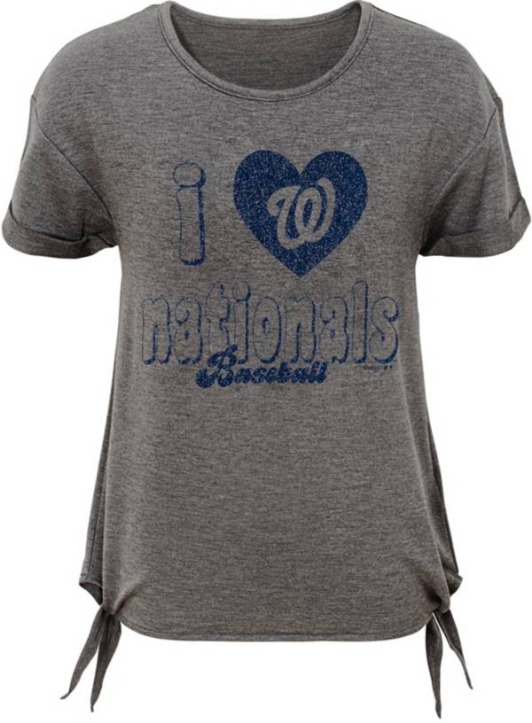 Gen2 Youth Girls' Washington Nationals Side Ties Tri-Blend T-Shirt