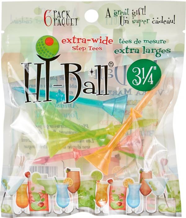 Hi-Ball 3.25" Mixed Extra-Wide Step Golf Tees - 6-Pack