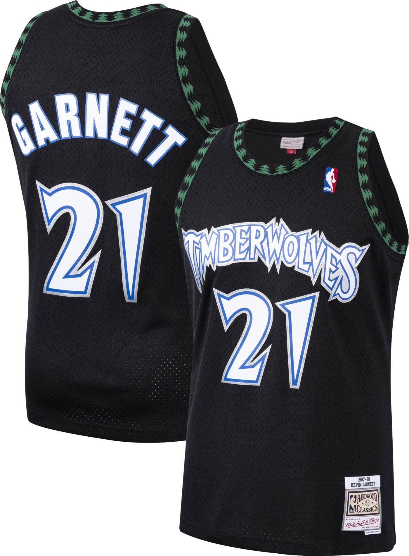 Mitchell Ness Swingman Kevin Garnett Minnesota Timberwolves NBA 1997 98 Jersey Black S