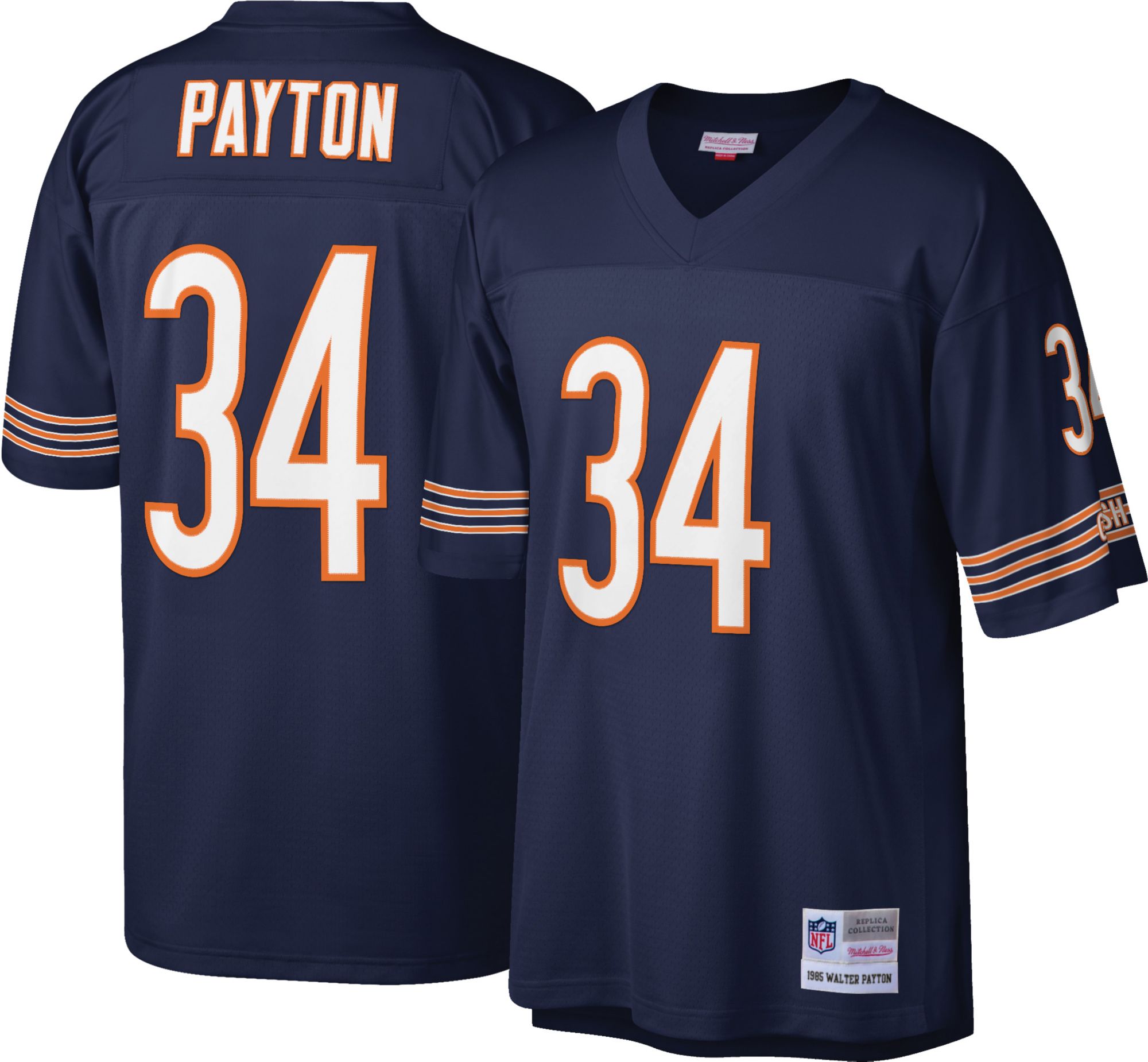 walter payton long sleeve jersey