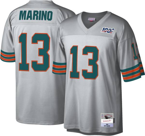 Mitchell & Ness Men's 1984 Platinum Jersey Miami Dolphins Dan Marino #13