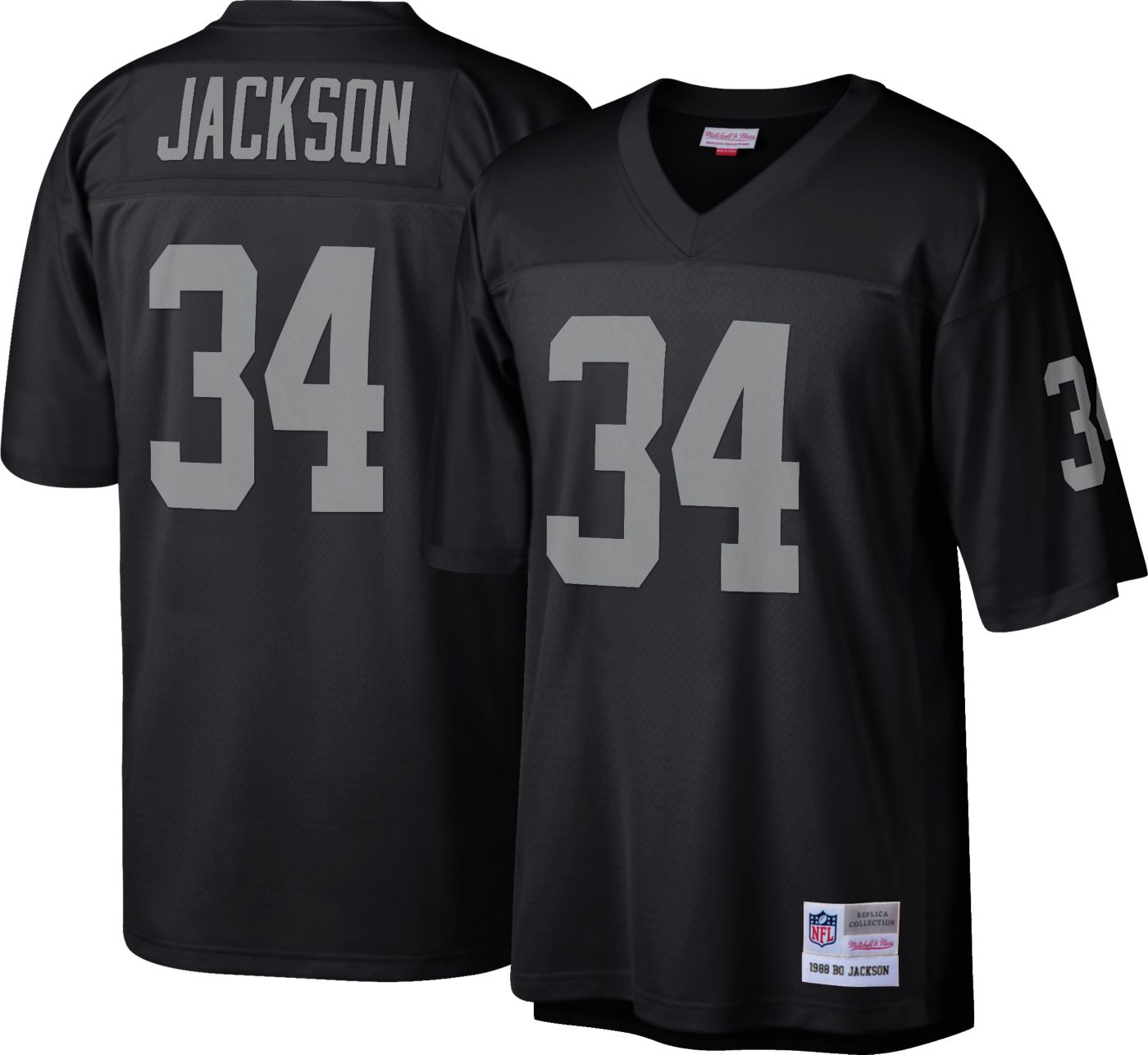 BO JACKSON OAKLAND RAIDERS MITCHELL & NESS 1988 2024 THROWBACK JERSEY LARGE AUTHENTIC