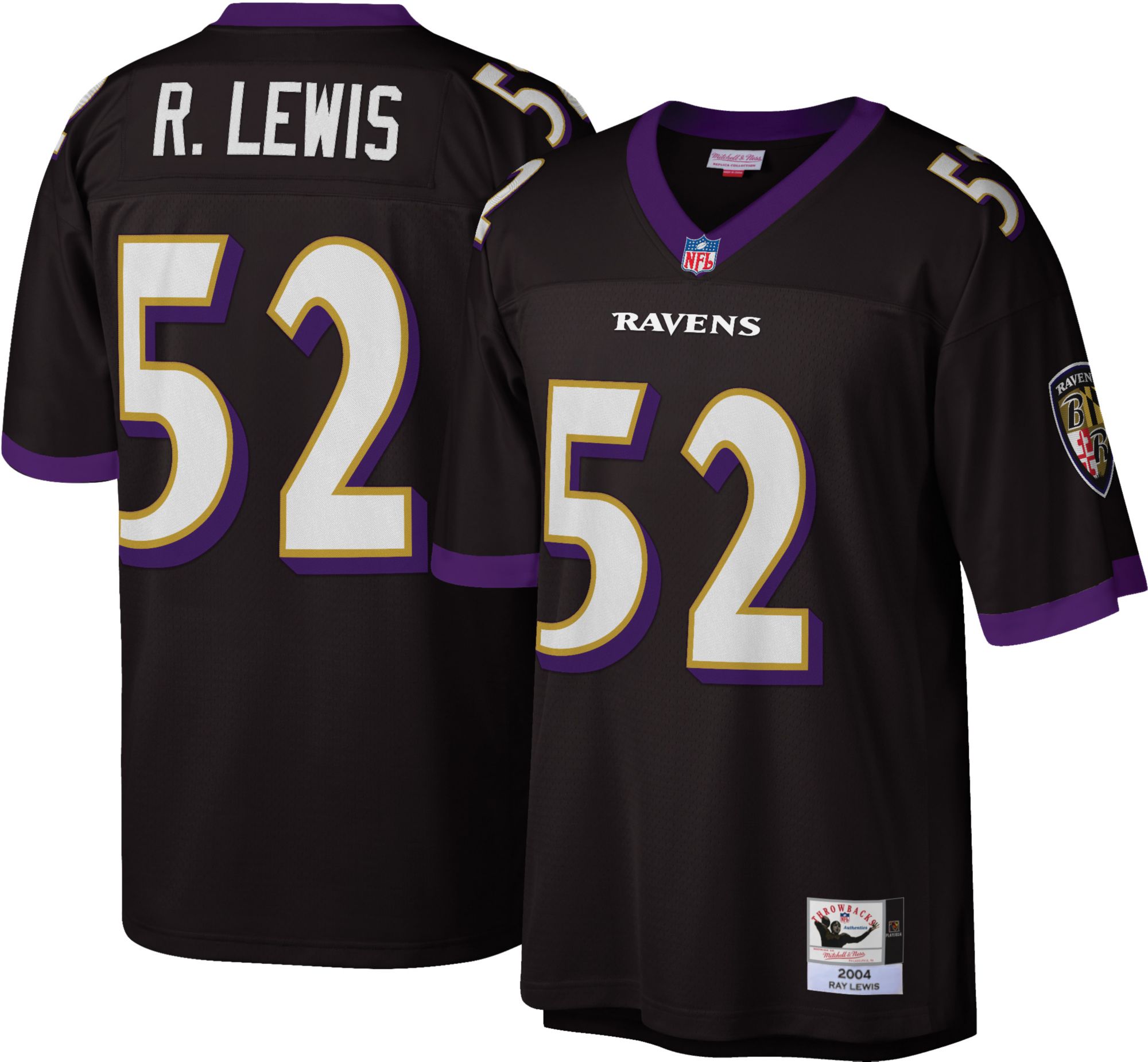 Mitchell & Ness Men's Baltimore Ravens Ray Lewis #52 2004 Throwback Jersey product image