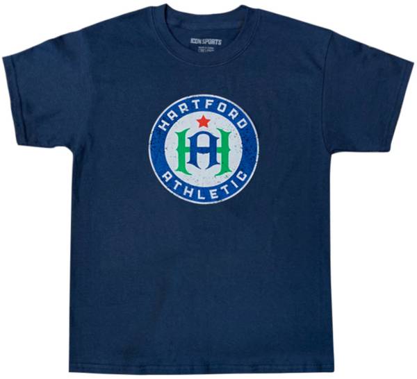 Icon Sports Group Youth Hartford Athletic Logo Navy T-Shirt