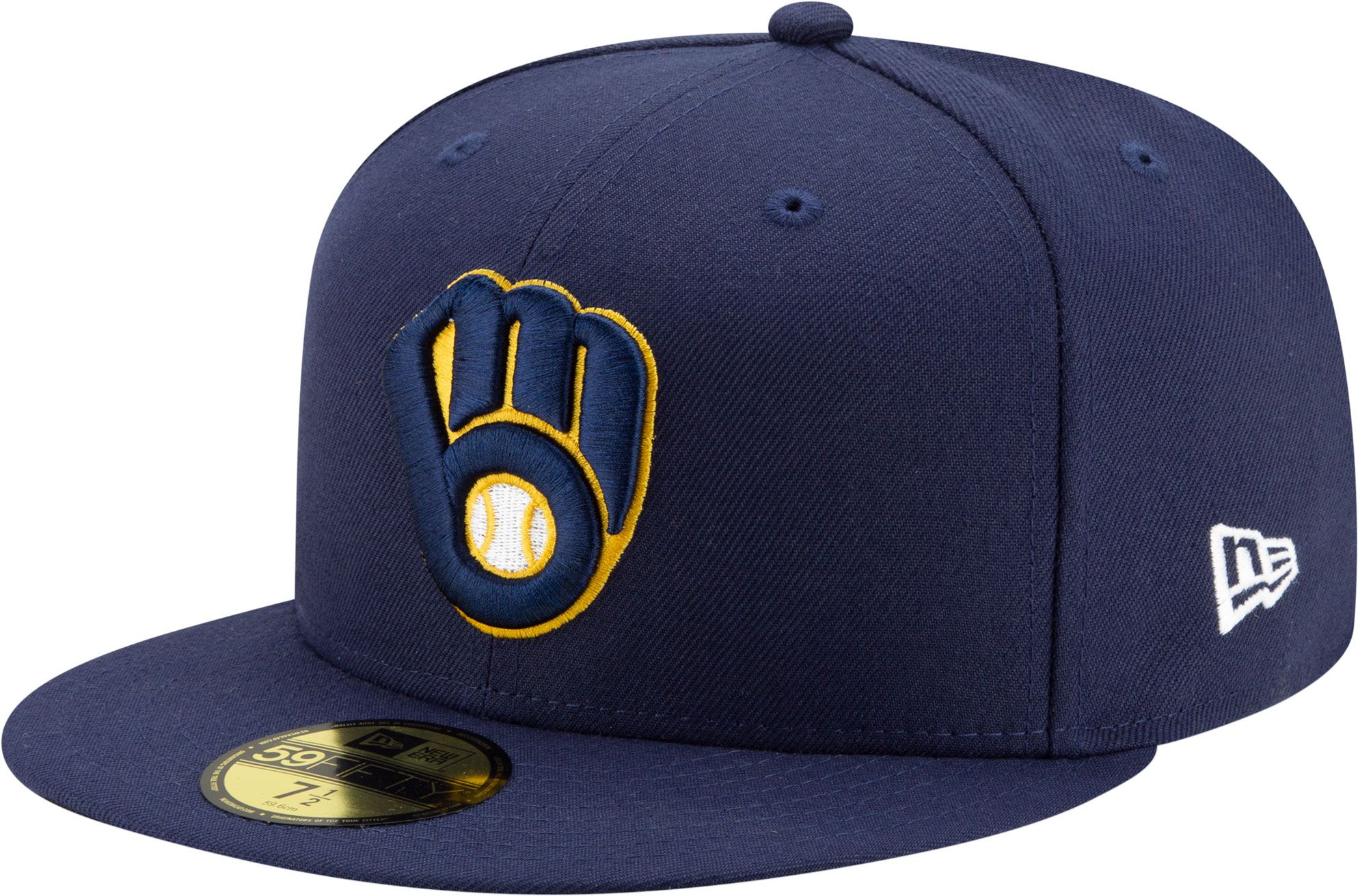 New Era Men's Milwaukee Brewers Navy 59Fifty Authentic Hat product image