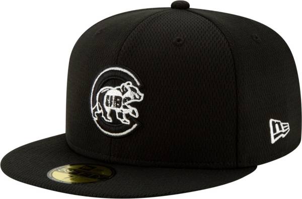 New Era Men's Chicago Cubs 59Fifty Black Batting Practice Fitted Hat