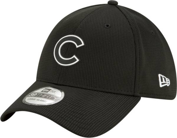 New Era Men's Chicago Cubs Black 39Thirty Clubhouse Stretch Fit Hat