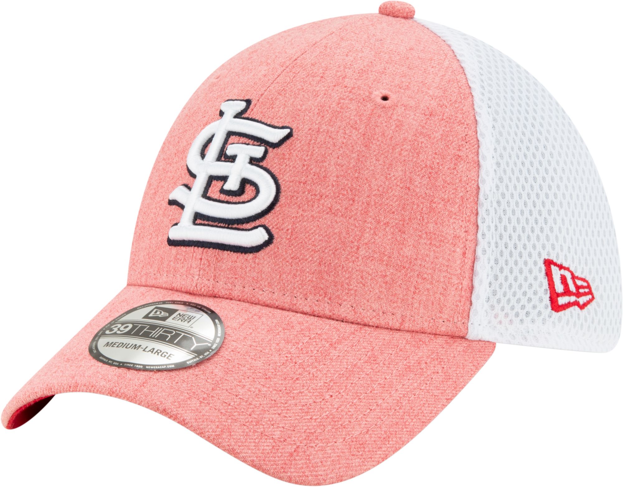 New Era Men&#39;s St. Louis Cardinals Red 39thirty Heather Neo Stretch Fit Hat - Big Apple Buddy
