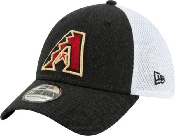 New Era Men's Arizona Diamondbacks Black 39Thirty Heather Neo Stretch Fit Hat