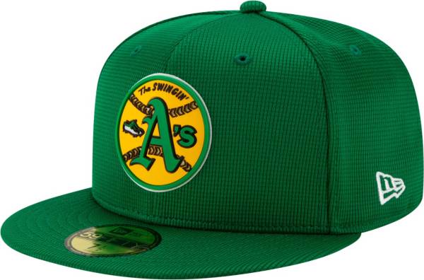 New Era Men's Oakland Athletics Green 59Fifty Clubhouse Fitted Hat