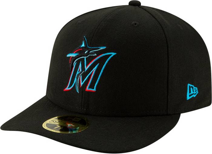 KTZ Florida Marlins Retro Diamond 59fifty Fitted Cap in White for Men