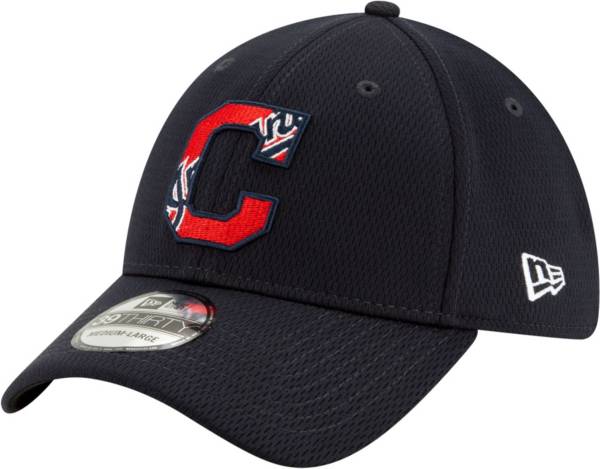 New Era Men's Cleveland Indians 39Thirty Navy Batting Practice Stretch Fit Hat