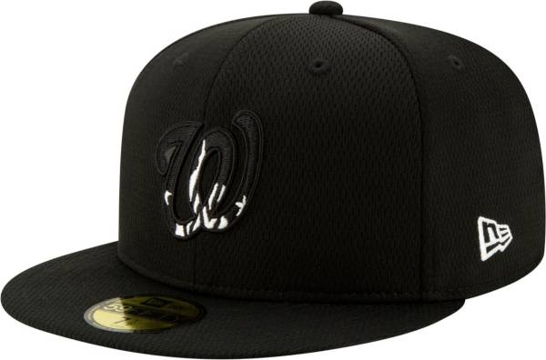 New Era Men's Washington Nationals 59Fifty Black Batting Practice Fitted Hat