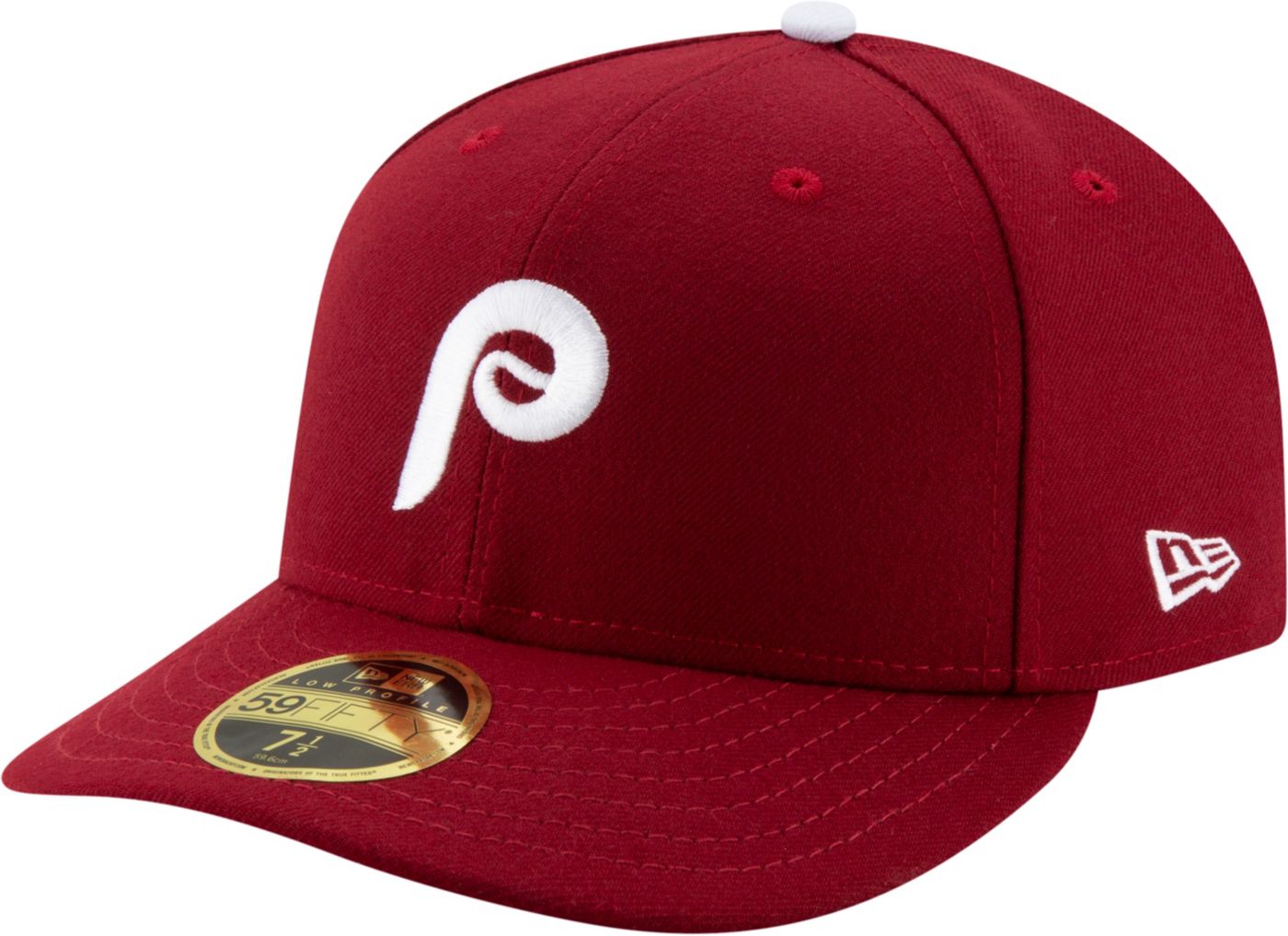 New Era Men s Philadelphia Phillies 59Fifty Alternate Maroon Low Crown Fitted Hat Dick s Sporting Goods