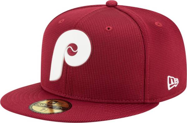 New Era Men's Philadelphia Phillies Maroon 59Fifty Clubhouse Fitted Hat